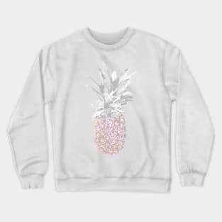 Grey and Pink Pineapple Pop Art Crewneck Sweatshirt